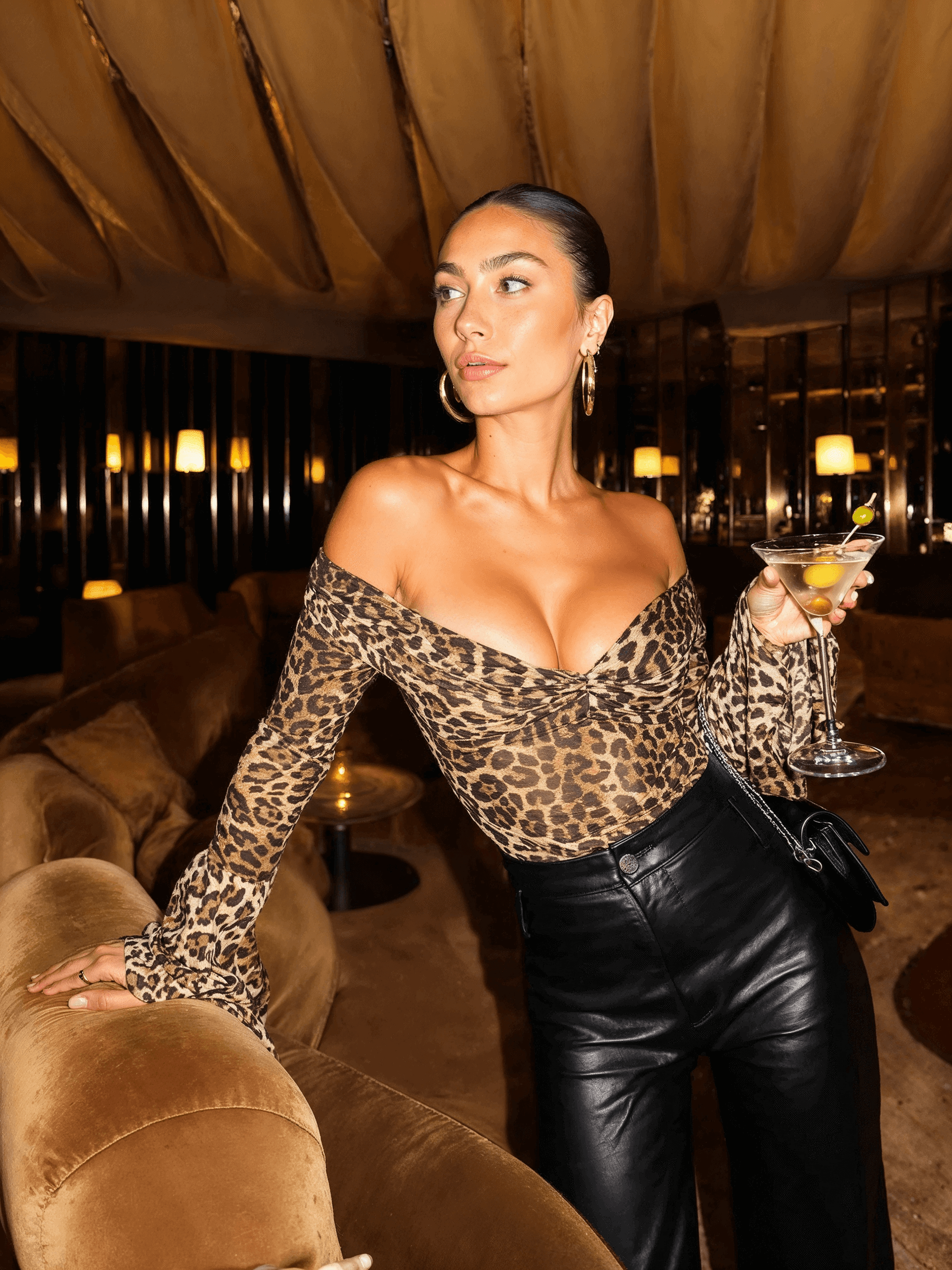 Marseille Classic Leopard Bardot Top