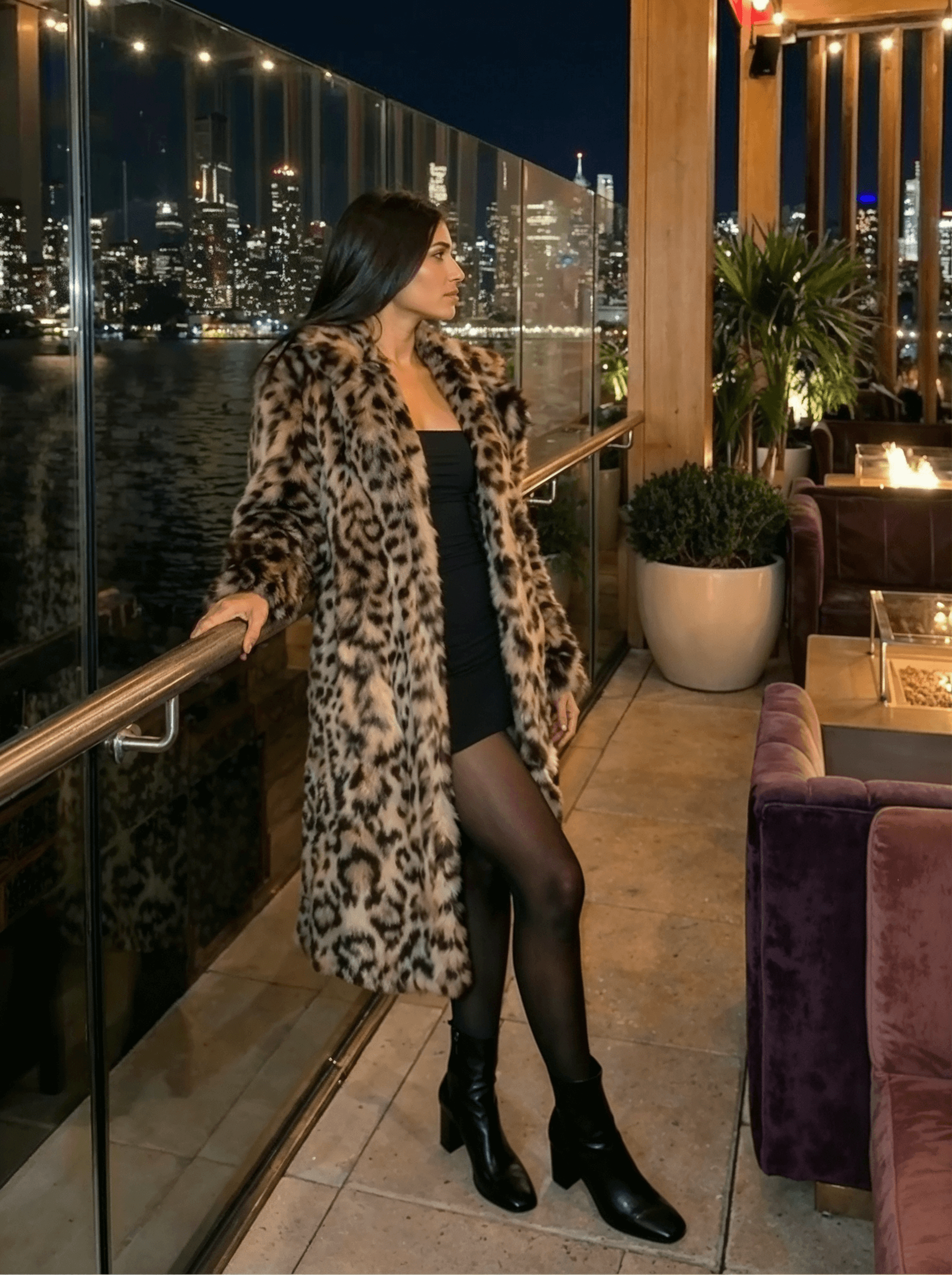 Riviera Classic Leopard Longline Coat
